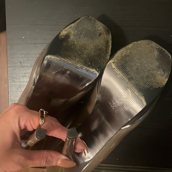 Steve Madden High Heels Size 8 Women’s - Surpass Heels Brown Patent - Picture 4 of 4